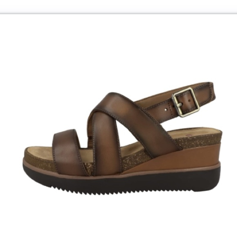 Clark’s Lizby Cross Wedge Sandals 8M